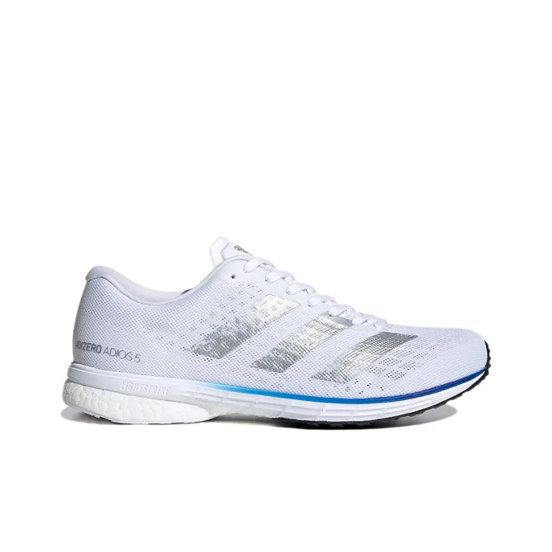 Adidas Adizero Adios 5 Wear-resistant And Lightweight Low-Top Running Shoes Men's White Blue-1