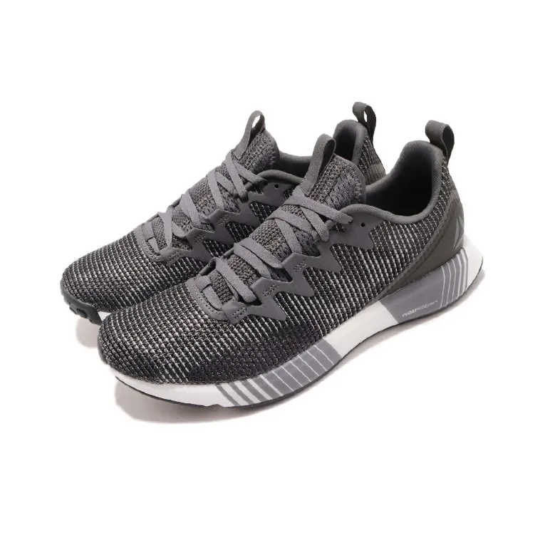 Reebok Fusion Flexweave Cushioning Anti-Slip Wear-Resistant Breathability Low-Top Running Shoes Men's Dark Gray White-2
