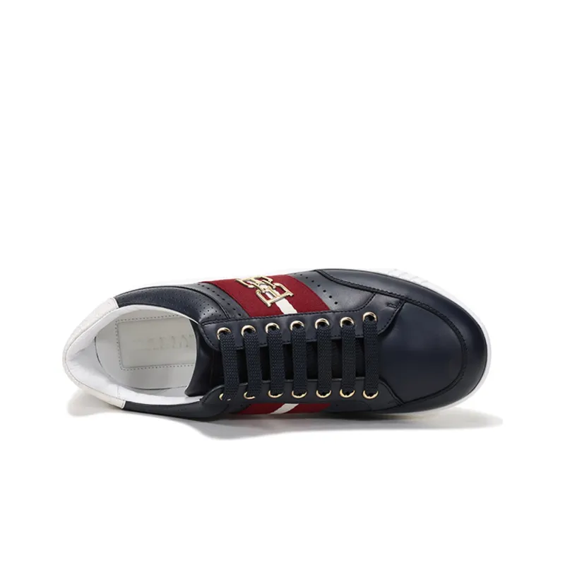 BALLY Low Top Casual Athletic Shoes Men Blue-4