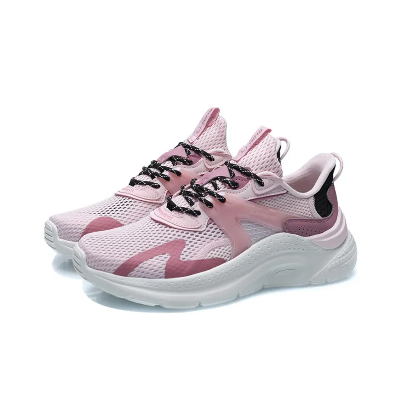 LiNing Liuyun Anti Slip Wear Resistant Low Top Running Shoes Women's White Pink-2