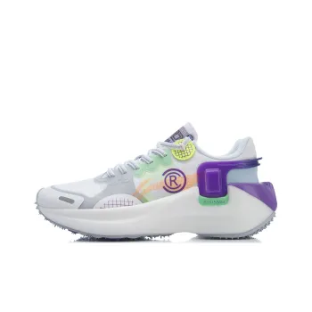 LiNing Ranger Essential Anti Slip Wear Resistant Low Top Running Shoes Women's White Gray Purple