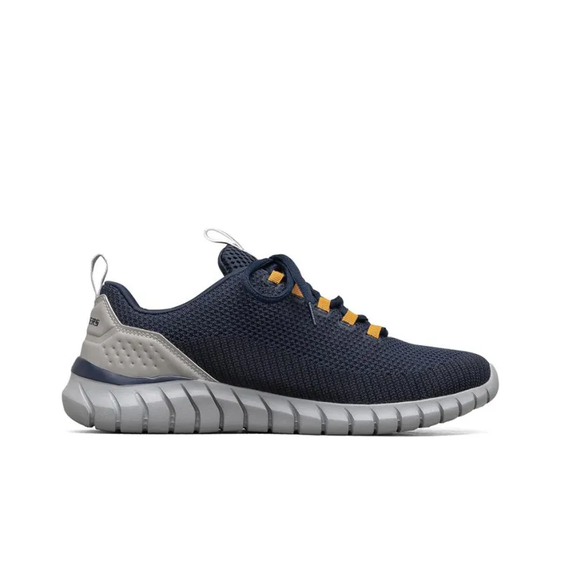 Skechers Overhaul Cushioning Anti-Slip And Wear-Resistant Low-Top Casual Running Shoes Men's Navy-1