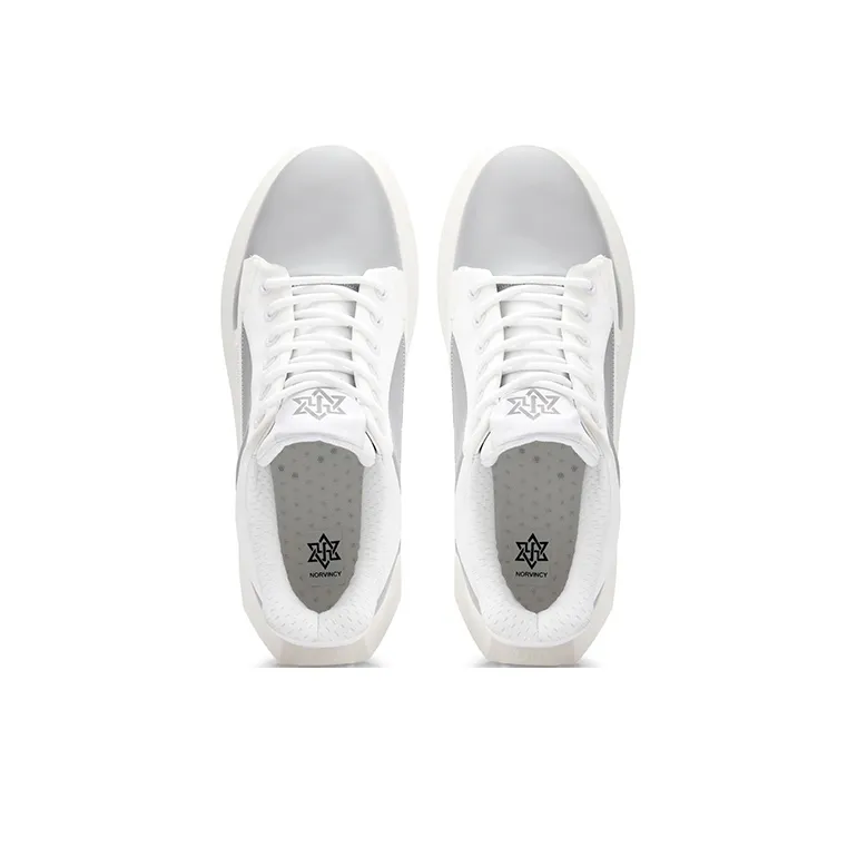 NORVINCY Stylish Skateboarding Shoes Unisex Bright Gray-2