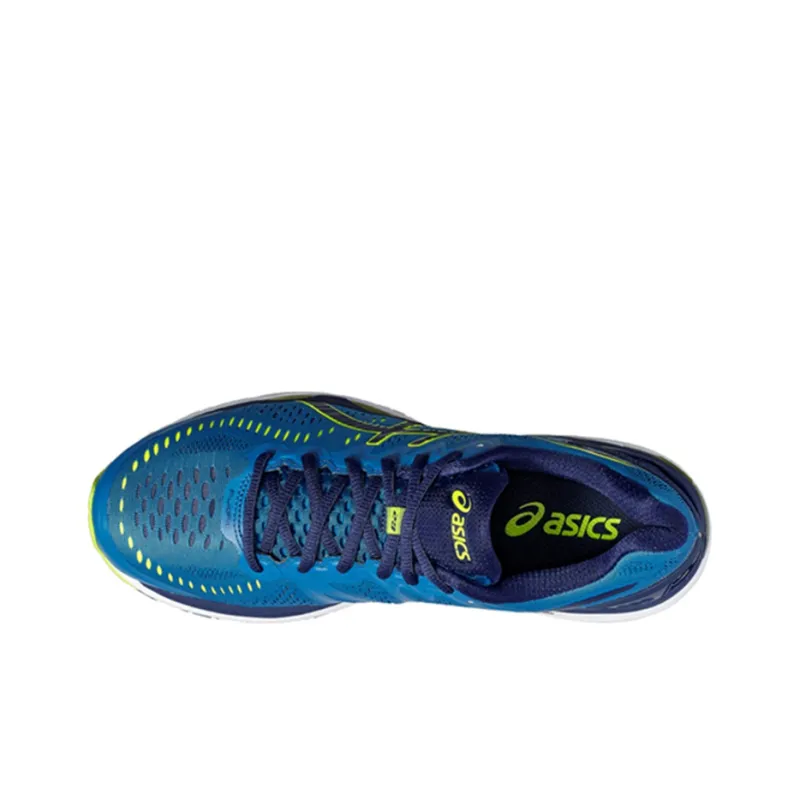 Asics Gel-Kayano 23 Wear-Resistant Low-Top Running Shoes Men's Blue Yellow 2E-Width-2