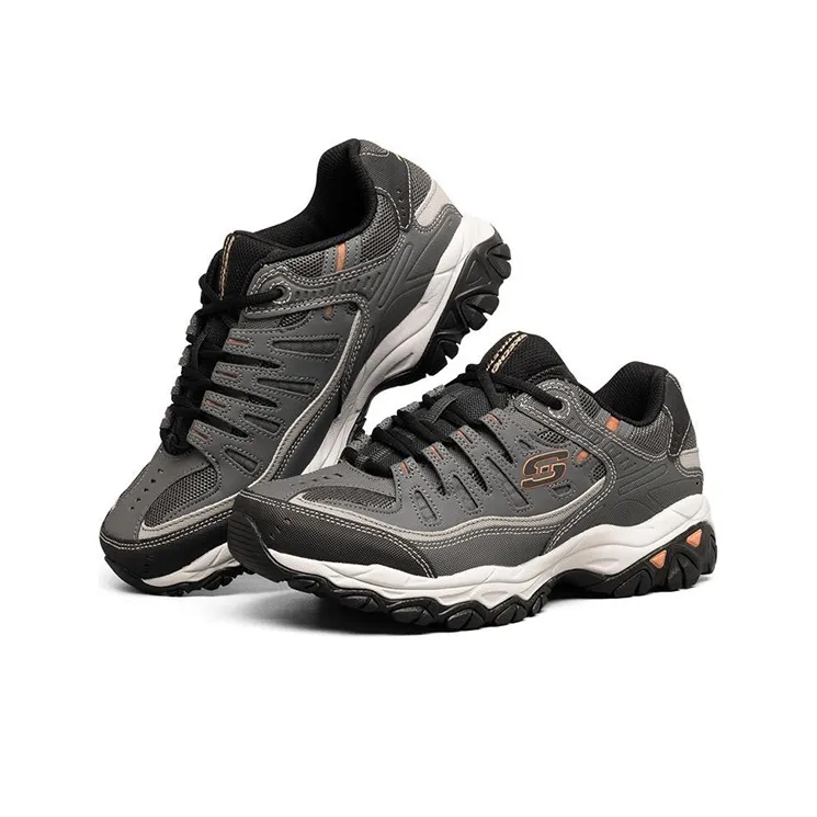 Skechers After Burn M.fit Slip-Resistant Cushioning Low-Top Running Shoes Men's Charcoal-2