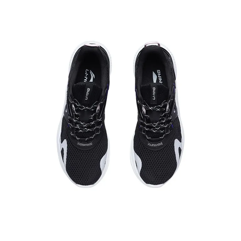 LiNing Liuyun Slip Resistant, Abrasion Resistant, Lightweight Low Top Running Shoes Women's Black White-3