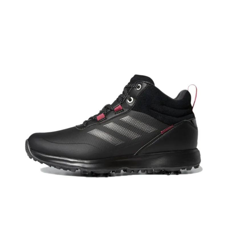 Adidas S2G Mid Cut Golf Core Black Dark Silver Metallic Wild Pink Women's-0