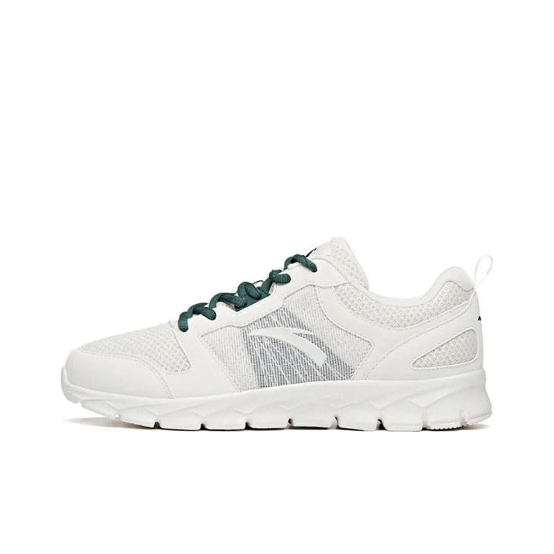 Anta Cushioning, Slip Resistant, Abrasion Resistant, Breathable Low Top Running Shoes Men's White Green-0
