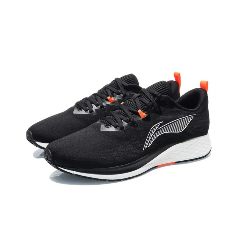 LiNing Red Hare 4 Low Top Running Shoes Men's Black White Orange-2