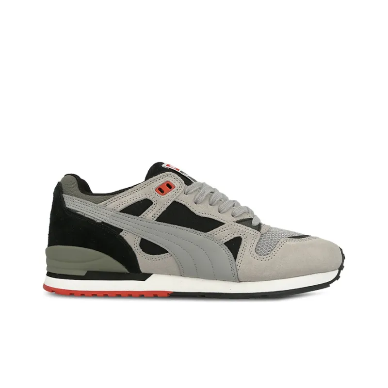 PUMA Duple Cushioning Anti Slip And Wear Resistant Low Top Running Shoes Unisex Gray Black Green-1