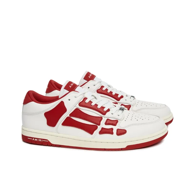 AMIRI Skel Top Low White Red-1