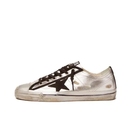 Golden Goose V-Star Skateboard Shoes Men Low-Top Silver