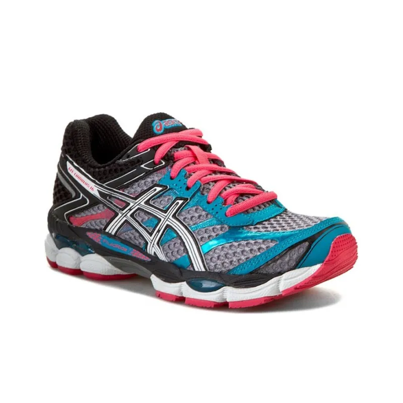 Asics Gel-Cumulus 16 Wear-resistant And Lightweight Low-Top Running Shoes Women's Gray Pink-2