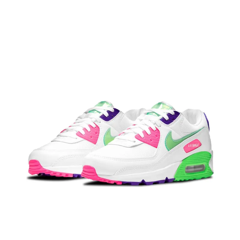 Nike Air Max 90 White Neon Women's-2