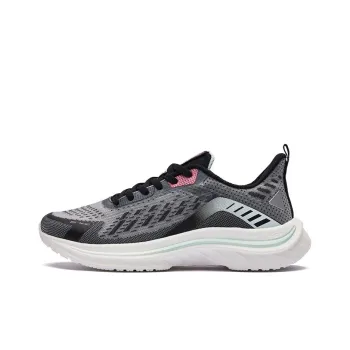 Erke Shock Absorbing, Non Slip, Wear Resistant, Breathable And Lightweight Low Top Running Shoes Women's Black Pink