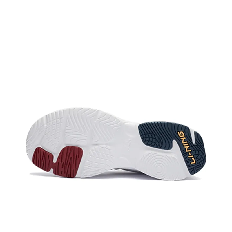LiNing Shock Absorbers Low Top Running Shoes Men's White Blue-4