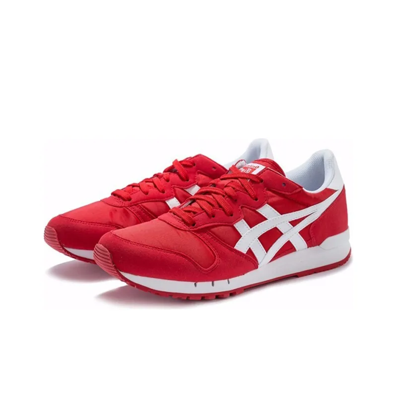Onitsuka Tiger Alvarado Cushioning Anti Slip And Wear Resistant Low Top Casual Running Shoes Unisex Red-2