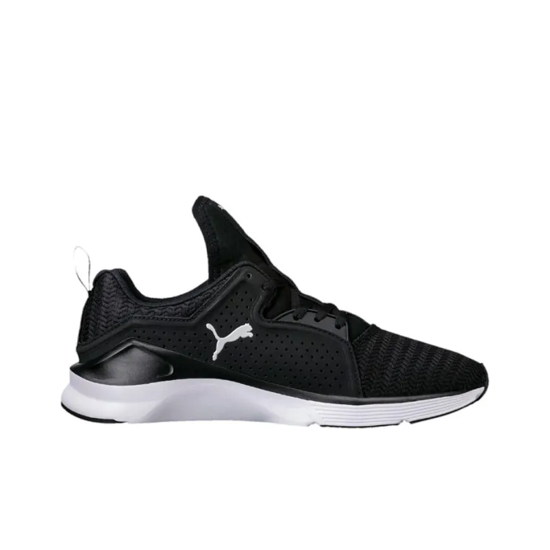 PUMA Fierce Lace Core Lightweight Cushioning Low-Top Running Shoes Women's Black White-1