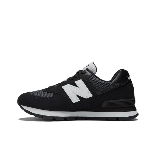 New Balance NB 574 Series Running Shoes Men Low-Top Black/White