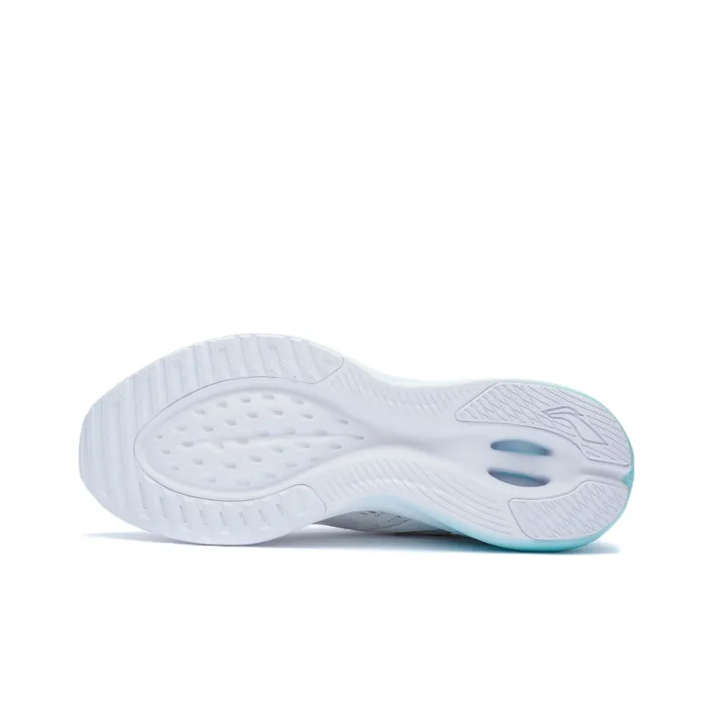 LiNing Cushioning Reflective Rebound Low Top Running Shoes Women's White Blue-2