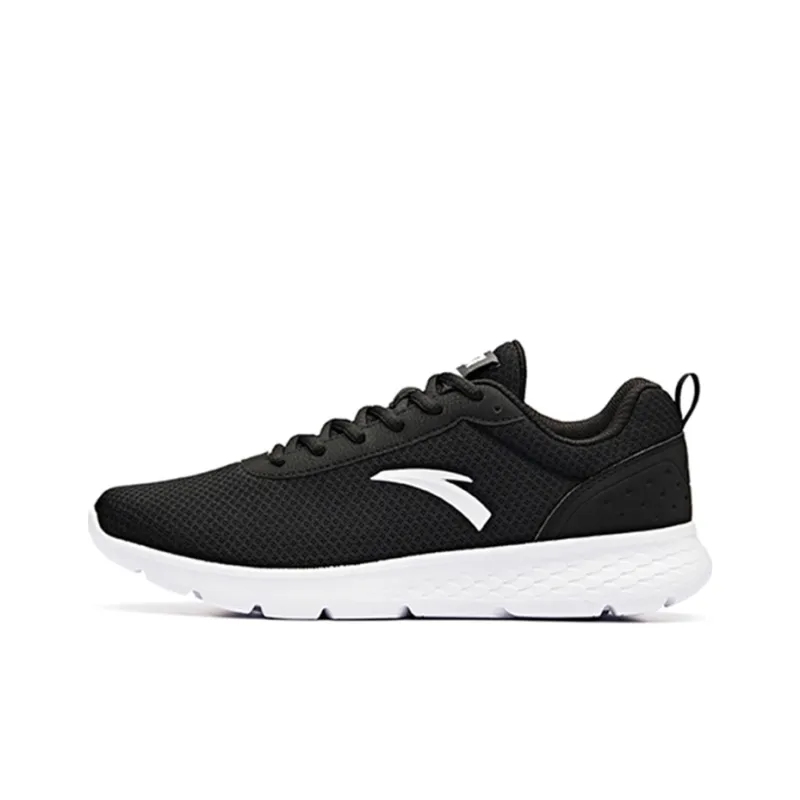 Anta Cushioning Anti Slip Wear Resistant Breathable Lightweight Coverage Low Top Casual Running Shoes Men's Black-0