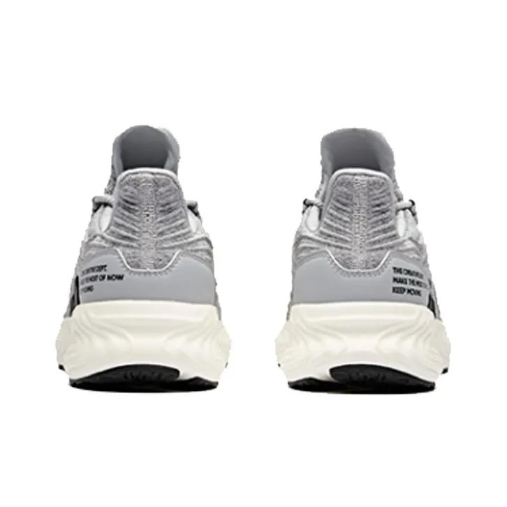 Anta Anti-Slip And Wear-Resistant Breathable Cushioning Low-Top Running Shoes Men's Gray Black-4