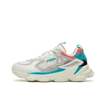 FILA Skipper Cushioning Anti-Slip And Wear-Resistant Low-Top Running Shoes Women's White Blue Orange