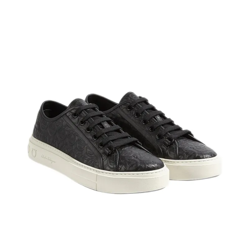 FERRAGAMO GANCINI Stylish Skateboarding Shoes Men's Black-4