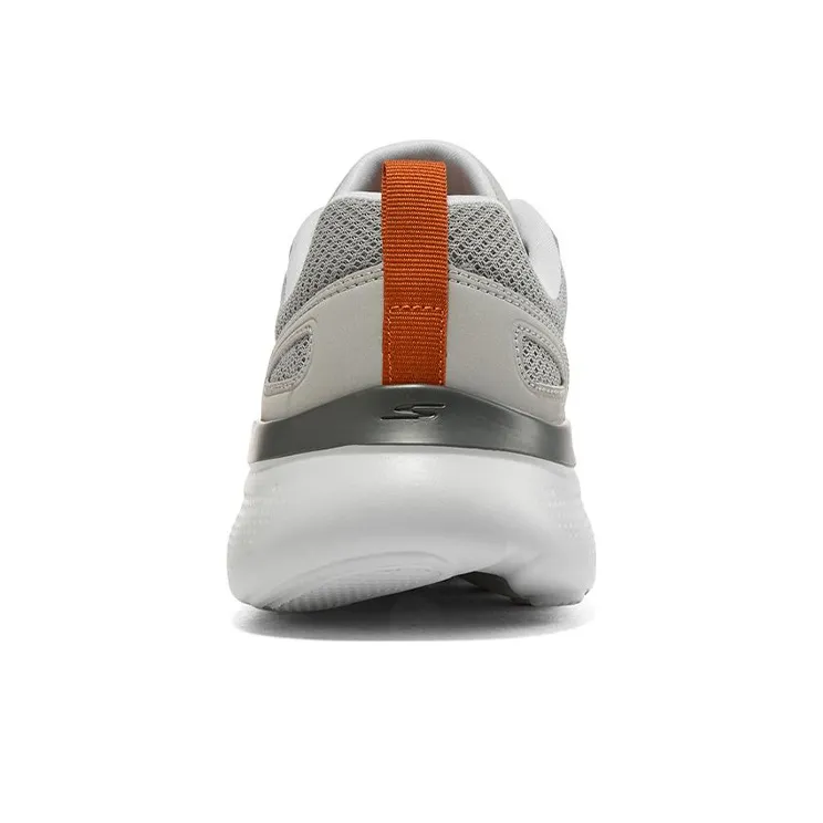 Skechers Go Run Motion Cushioning Anti-Slip And Wear-Resistant Low-Top Running Shoes Men's Gray Orange-3