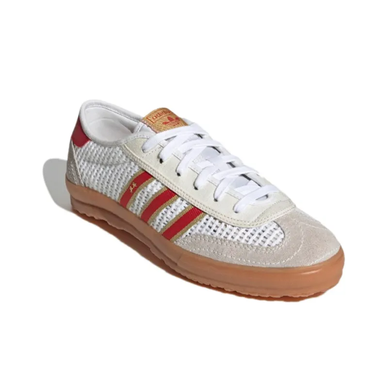 Adidas Originals Tischtennis Wear-Resistant Low-Top Tennis Shoes Men's White Red-2