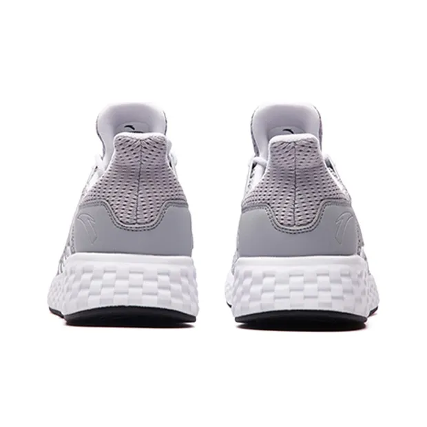 Anta Cushioning Anti-Slip And Wear-Resistant Breathable Coverage Low-Top Running Shoes Men's Gray White-4