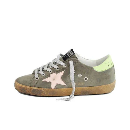 Golden Goose Super-Star Skateboard Shoes Women's Low-Top Olive Green