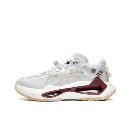 LiNing Running Shoes Women's Low Top White/Gray/Red