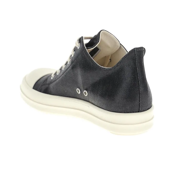 Rick Owens DRKSHDW C Low Top Skateboard Shoes Men's Black White-3