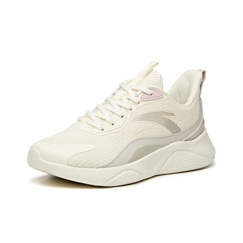 Anta Running Collection Durable Breathable Low-Top Running Shoes Women's Light Beige White-2