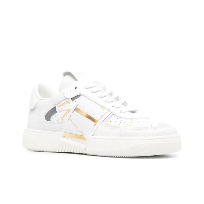 Valentino VL7N GARAVANI Low Top Skateboard Shoes Women's White Gold-2