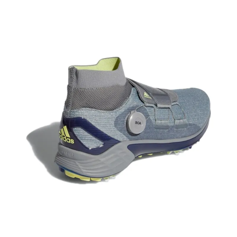 Adidas ZG21 Motion Primegreen Boa Mid Cut Golf Shoes 'Grey Pulse Yellow Blue'-3