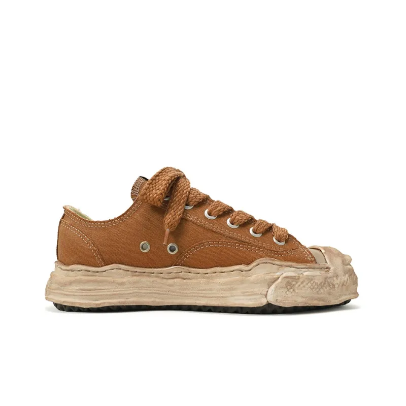 MIHARA YASUHIRO Hank Low-Top Stylish Skateboarding Shoes Unisex Brown Vintage Version-1