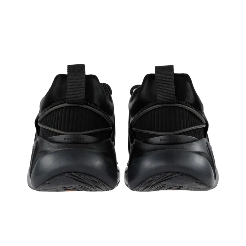 BALMAIN B Runner Wear Resistant Low Top Casual Shoes Men's Black-4