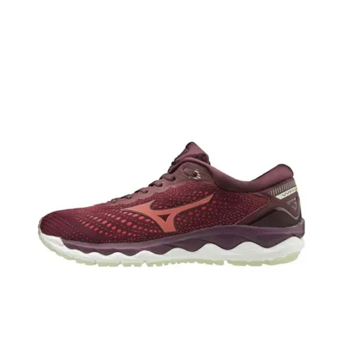 Mizuno Wave Sky 3 Running Shoes Women's Low-Top Burgundy