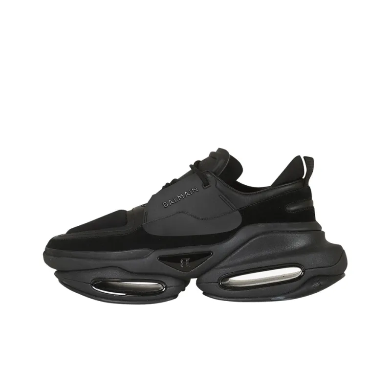 BALMAIN B Bold Abrasion Resistant Low Top Fashion Athletic Shoes Men's Black-0