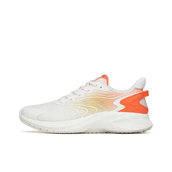 Anta Cushioned Anti Slip Wear Resistant Breathable Lightweight Low Top Running Shoes Men's White Orange
