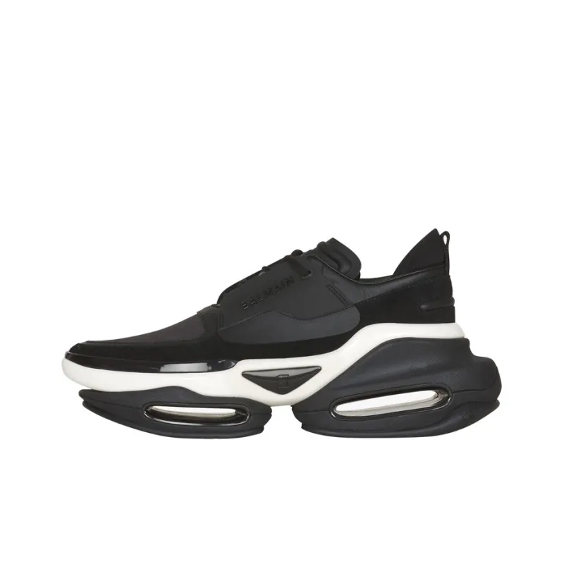 BALMAIN B Bold Chunky Sneakers Men Low Top Black/White-0