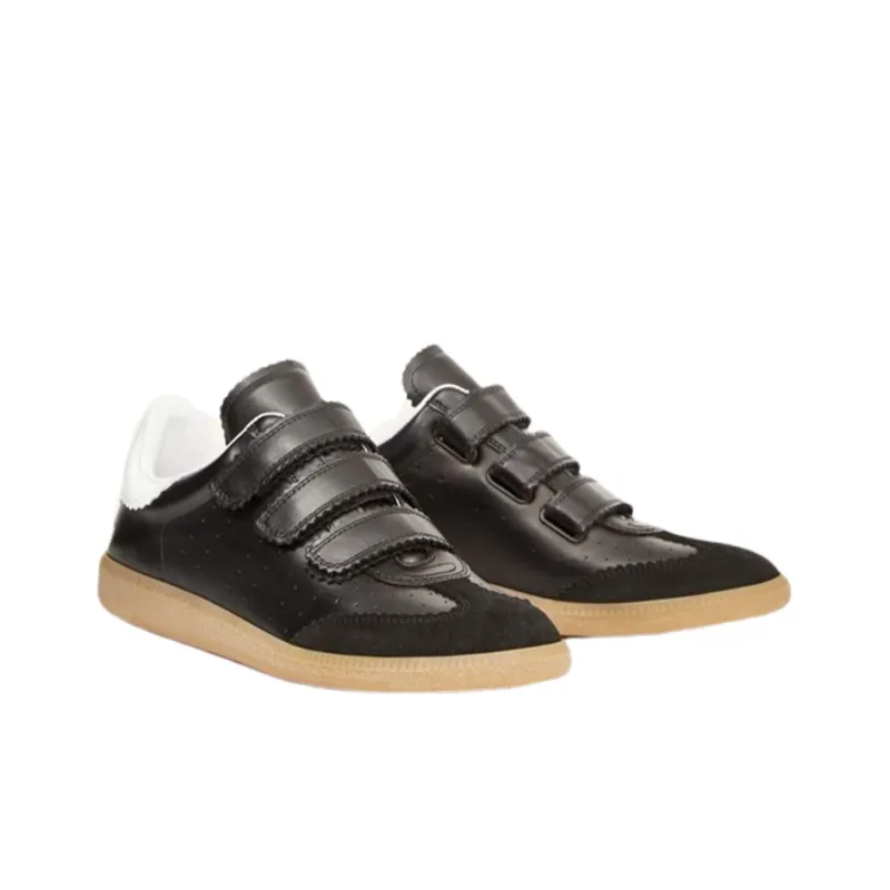 ISABEL MARANT Beth Low-Top Skateboard Shoes Men's Black White-2