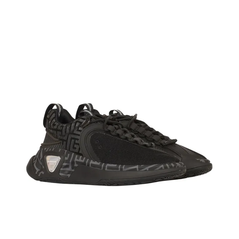 BALMAIN B Runner Wear Resistant Low Top Casual Shoes Men's Black-2