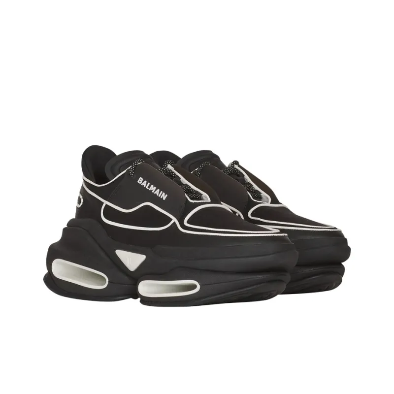 BALMAIN B Bold Low Top Black White-2