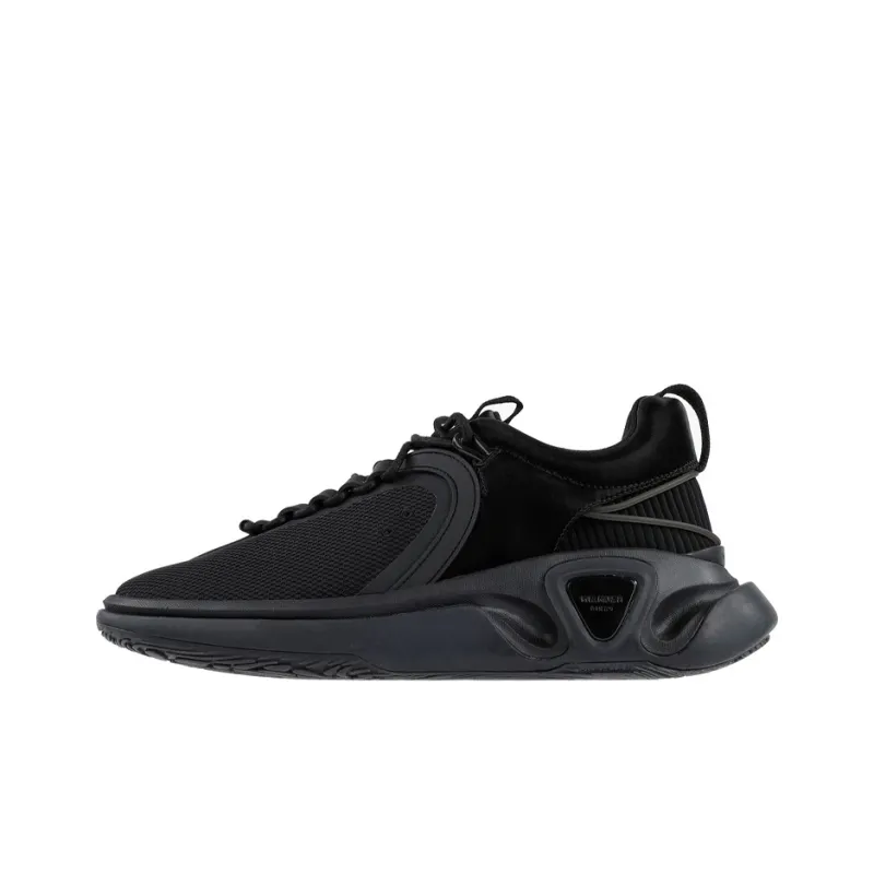 BALMAIN B Runner Wear Resistant Low Top Casual Shoes Men's Black-0