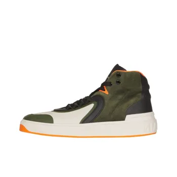 BALMAIN Skateboard Shoes Men High Top White Green