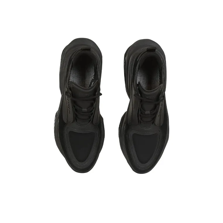 BALMAIN B Bold Abrasion Resistant Low Top Fashion Athletic Shoes Men's Black-4