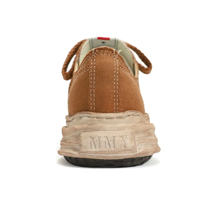 MIHARA YASUHIRO Hank Low-Top Stylish Skateboarding Shoes Unisex Brown Vintage Version-3